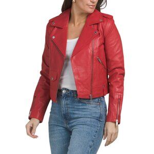 BOD & CHRISTENSEN Red Leather Semee Jacket